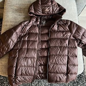 TNA Little Puff down coat, Rich Mocha Brown, size L